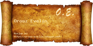 Orosz Evelin névjegykártya